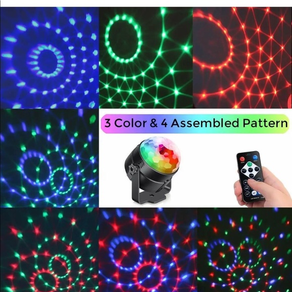 Luditek Other Party Disco Ball Light Sound Activated Remote Usb